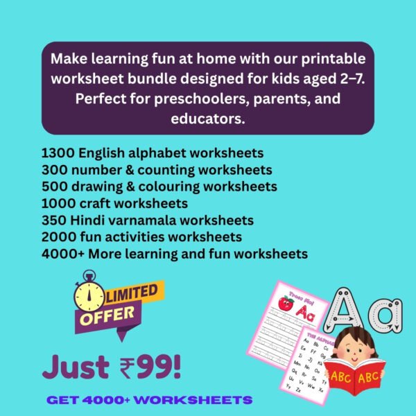 4000+ Printable Kids Worksheets for Early Childhood Development! - Image 2