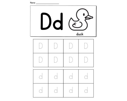 Tracing The Letter D
