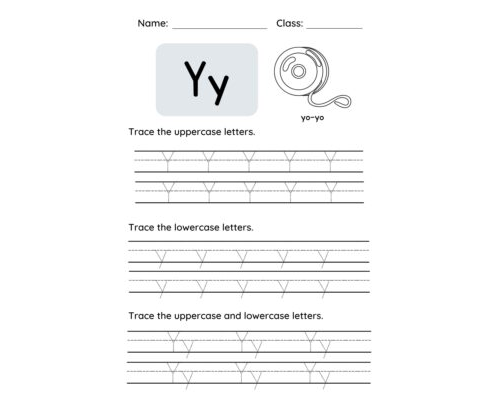 Tracing The Letter Y