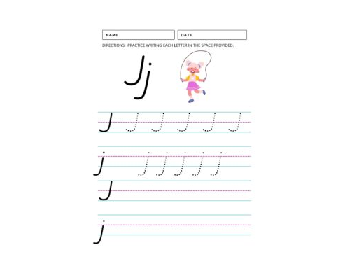 Tracing The Letter J