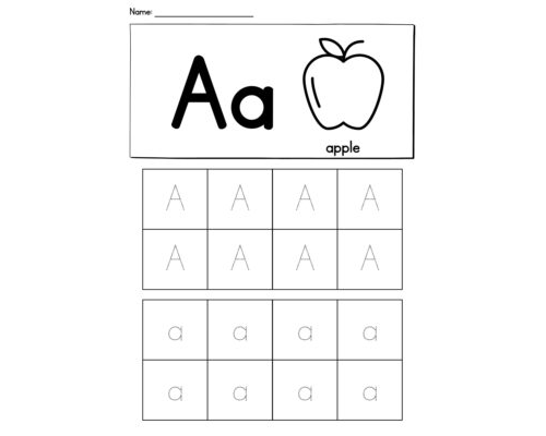 Letter A Tracing Worksheet