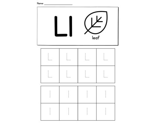 Tracing The Letter L
