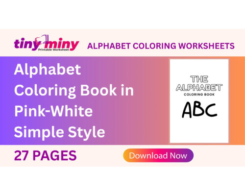 Alphabet Coloring Book in Pink-White Simple Style