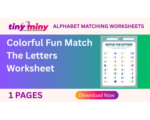 Colorful Fun Match The Letters Worksheet