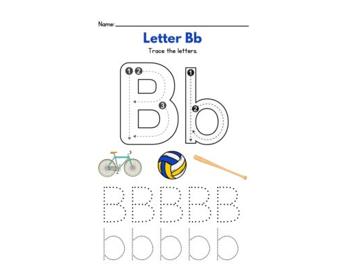 Tracing the Letter B