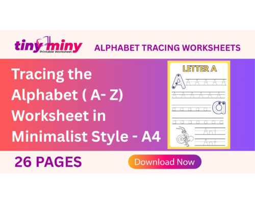 Tracing the Alphabet  ( A- Z) Worksheet in Minimalist Style