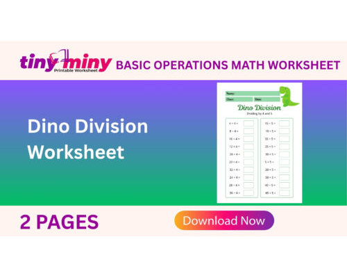 Dino Division Worksheet