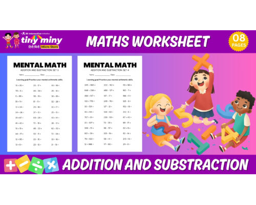 Colorful Preschool Math Number Practice Worksheet