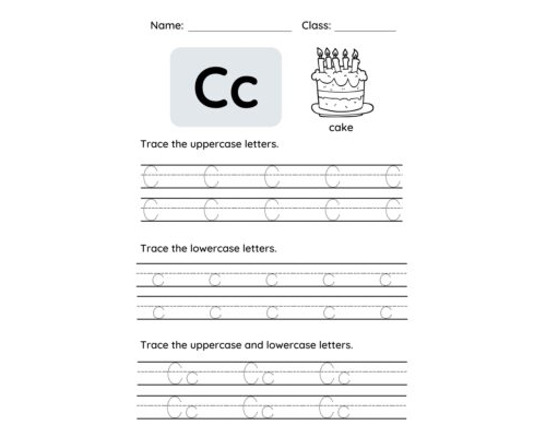 Tracing the Letter C
