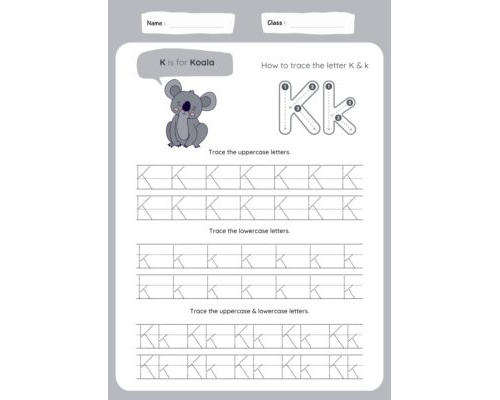 Tracing The Letter K