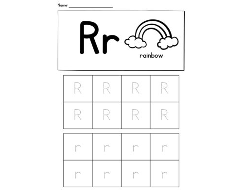 Tracing The Letter R