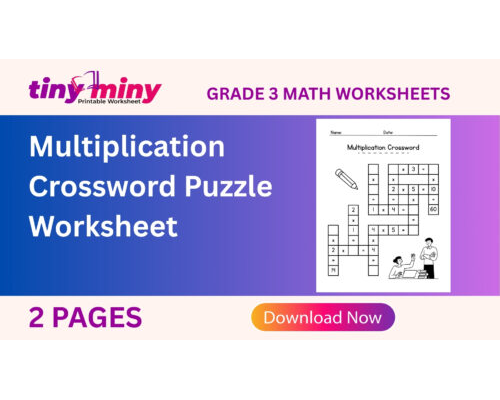 Multiplication Crossword Puzzle Worksheet