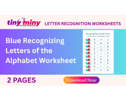 Blue Recognizing Letters of the Alphabet Worksheet