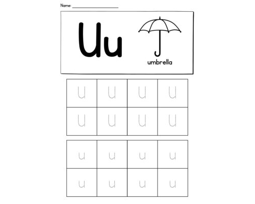 Tracing The Letter U