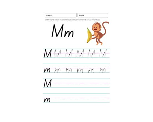 Tracing The Letter M