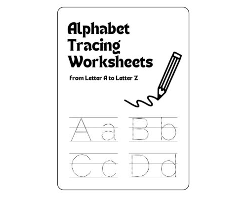 3  Letter Tracing Worksheets in Black and White