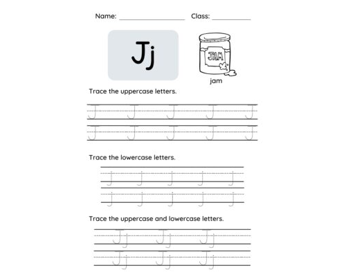 Tracing The Letter J