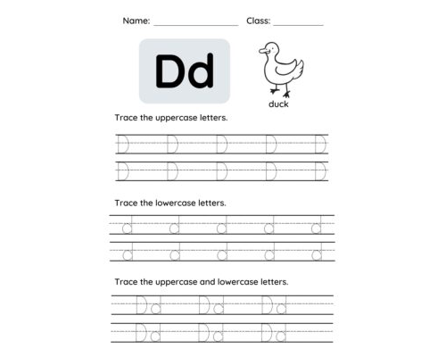 Tracing The Letter D