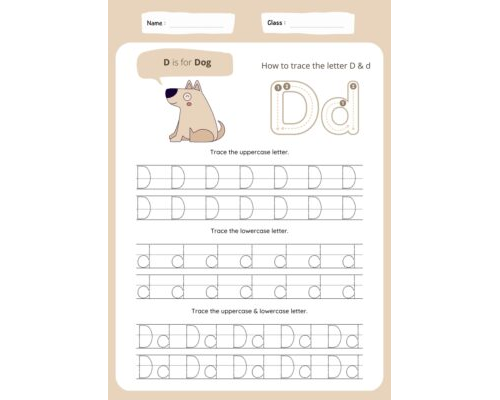 Tracing The Letter D