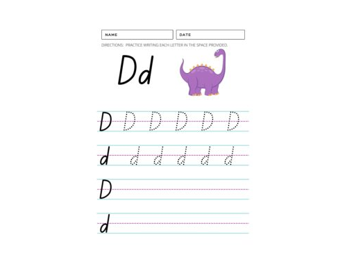 Tracing The Letter D