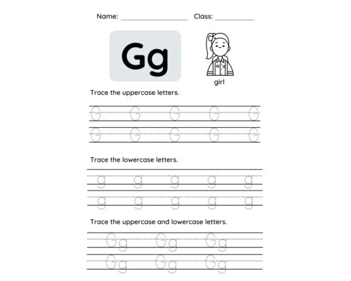 Tracing The Letter G