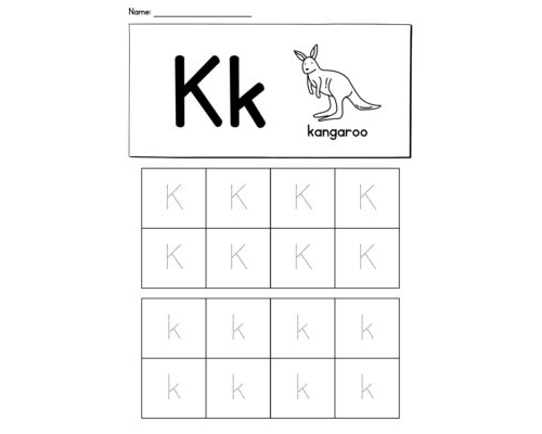 Tracing The Letter K
