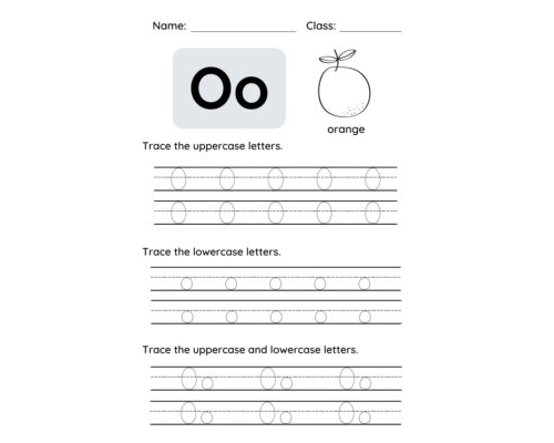 Tracing The Letter O