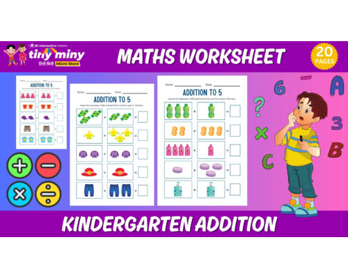 Colorful Preschool Math Number Practice Worksheet