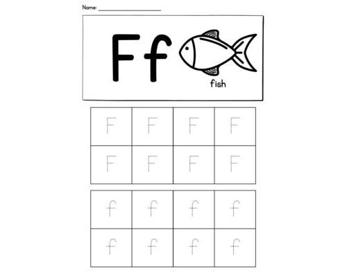 Tracing The Letter F