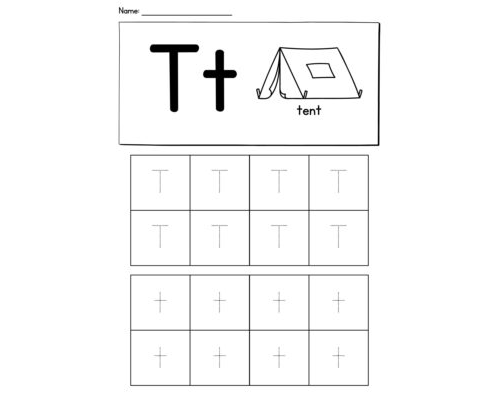 Tracing The Letter T