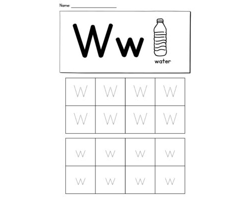 Tracing The Letter W