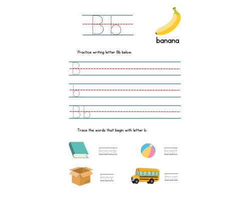 Tracing the Letter B