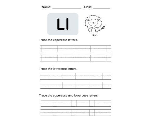 Tracing The Letter L