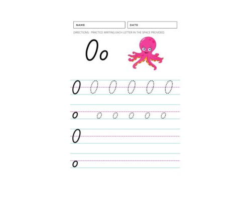 Tracing The Letter O