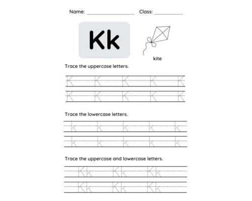 Tracing The Letter K