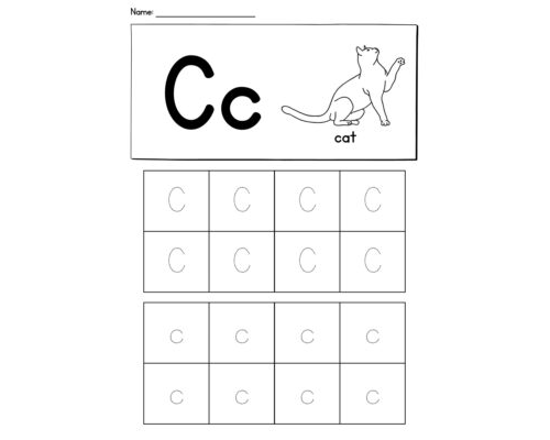 Tracing the Letter C
